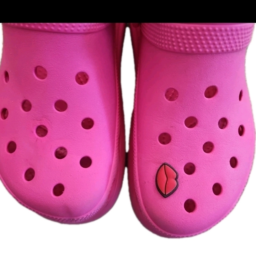 Crocs Classic Womens Pink Crush Platform Comfortable Slip-On Causal Clog 7 - Picture 11 of 13